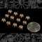Antiqued Copper Plated Brass 8mm Floral Leafy Brass Bead Caps - Set of Twelve - C-BC12